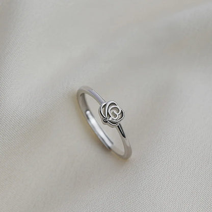 Zircon Flower Ring – Adjustable Cubic Zirconia Wedding Jewelry for Women - ZOOMNSTORE