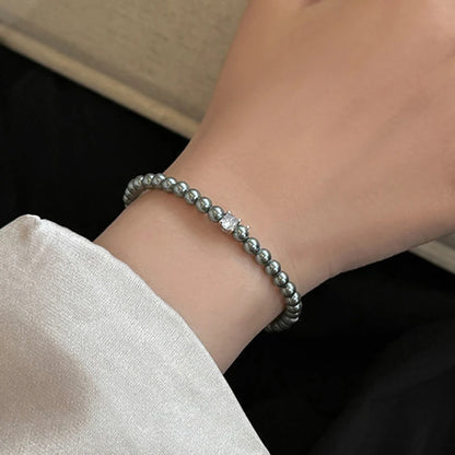 Elegant Handmade Zircon Pearl Bracelet - Retro Luxury Jewelry for Women - ZOOMNSTORE