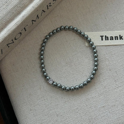 Elegant Handmade Zircon Pearl Bracelet - Retro Luxury Jewelry for Women - ZOOMNSTORE