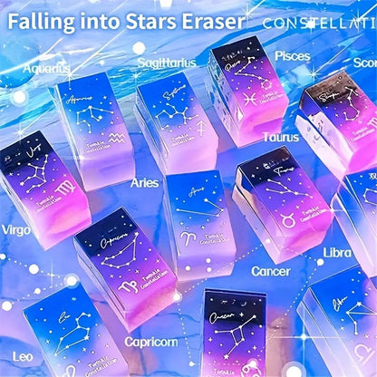 3/6/12pcs Constellations Erasers Zodiac Signs Good-looking Rainbow Jelly Error Correction Pencil Erasers Clean And Easy To Erase - ZOOMNSTORE