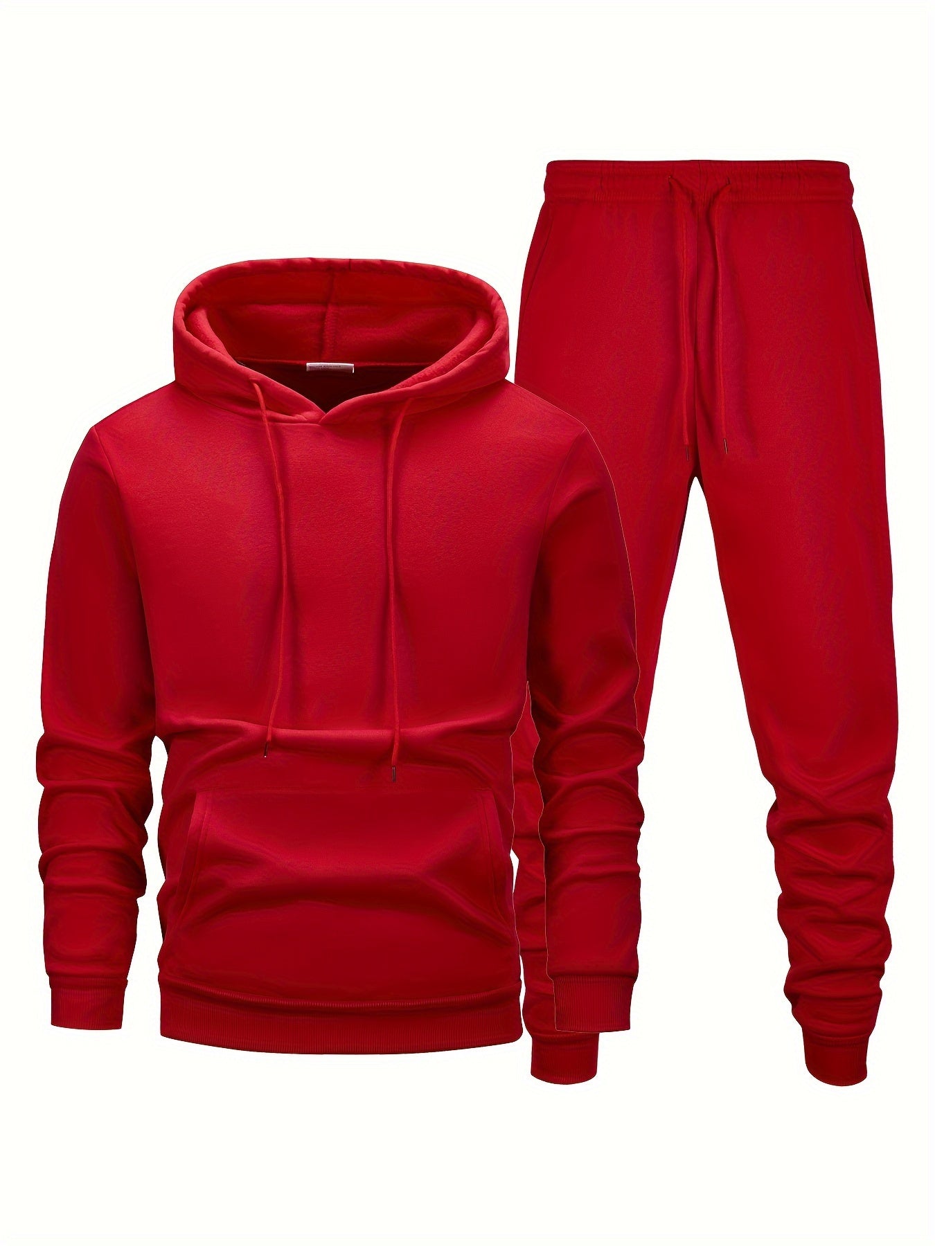 Mens Athletic Hoodie and Jogger Set - Casual Activewear with Pockets - ZOOMNSTORE