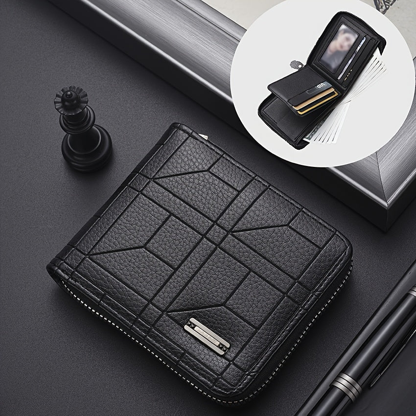 Large Capacity Mens Wallet - Short Design with Multiple Card Slots - ZOOMNSTORE