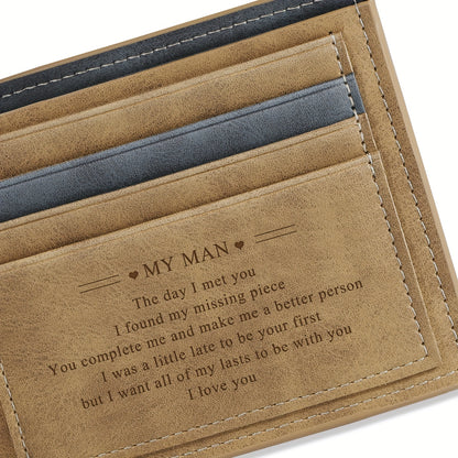 Faux Leather Bifold Wallet for Men - Gift-Ready for Fathers Day  Special Occasions - ZOOMNSTORE