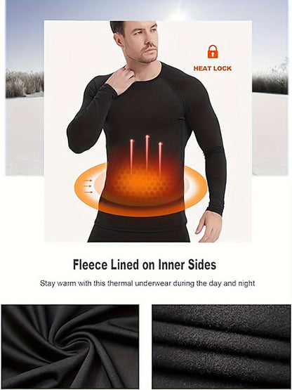 5 Pack Mens Thermal Compression Shirts - Fleece Lined Long Sleeve Base Layer - ZOOMNSTORE