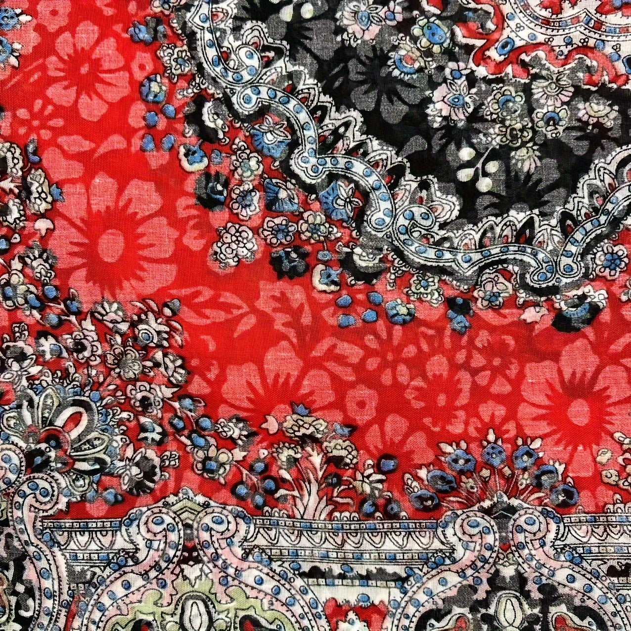 Paisley Square Scarf - Versatile Stylish Accessory in Multiple Colors - ZOOMNSTORE