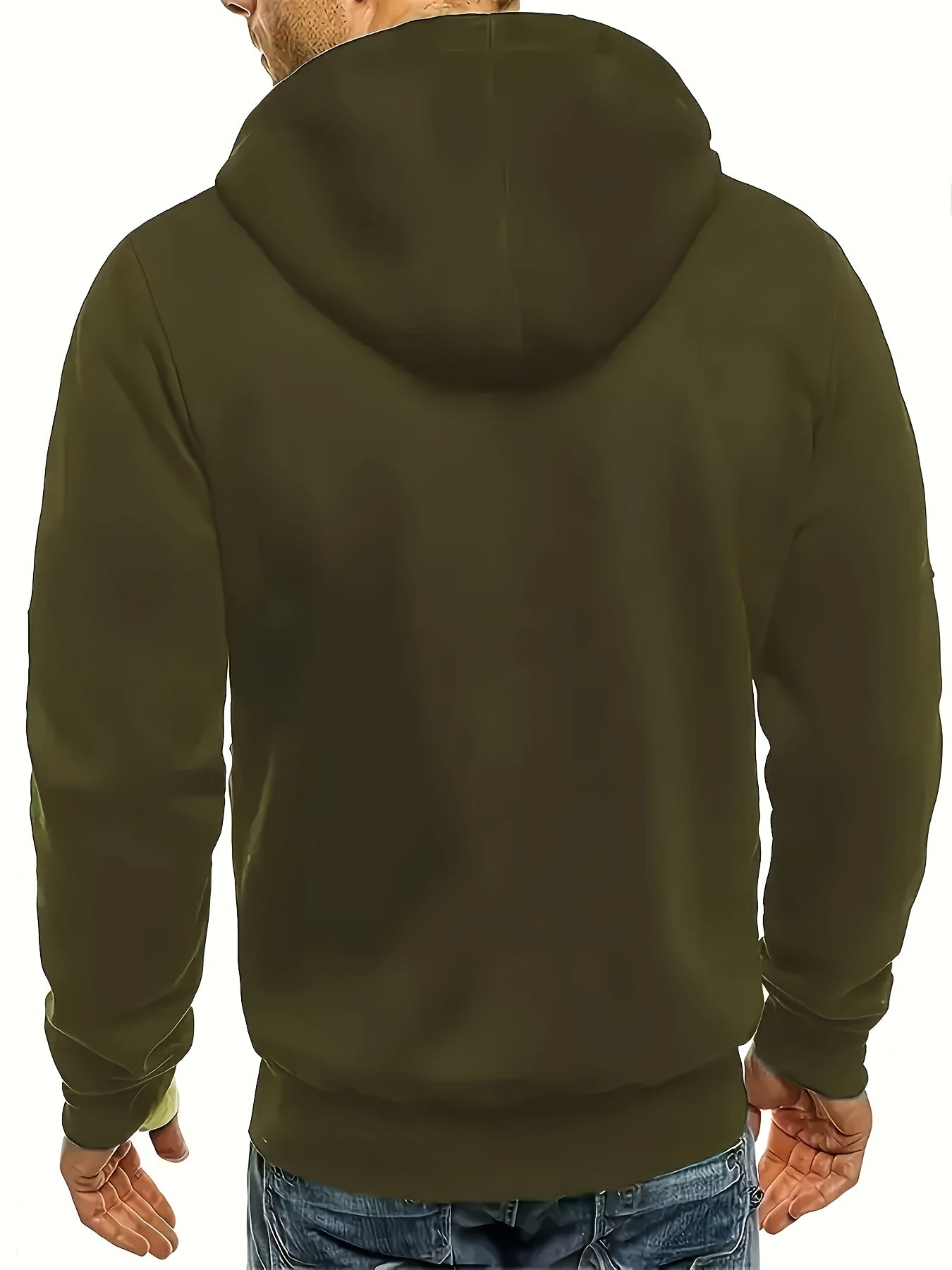 Mens Zipper Hoodie - Casual Full-Zip Sweatshirt with Pockets for Outdoor Activities - ZOOMNSTORE