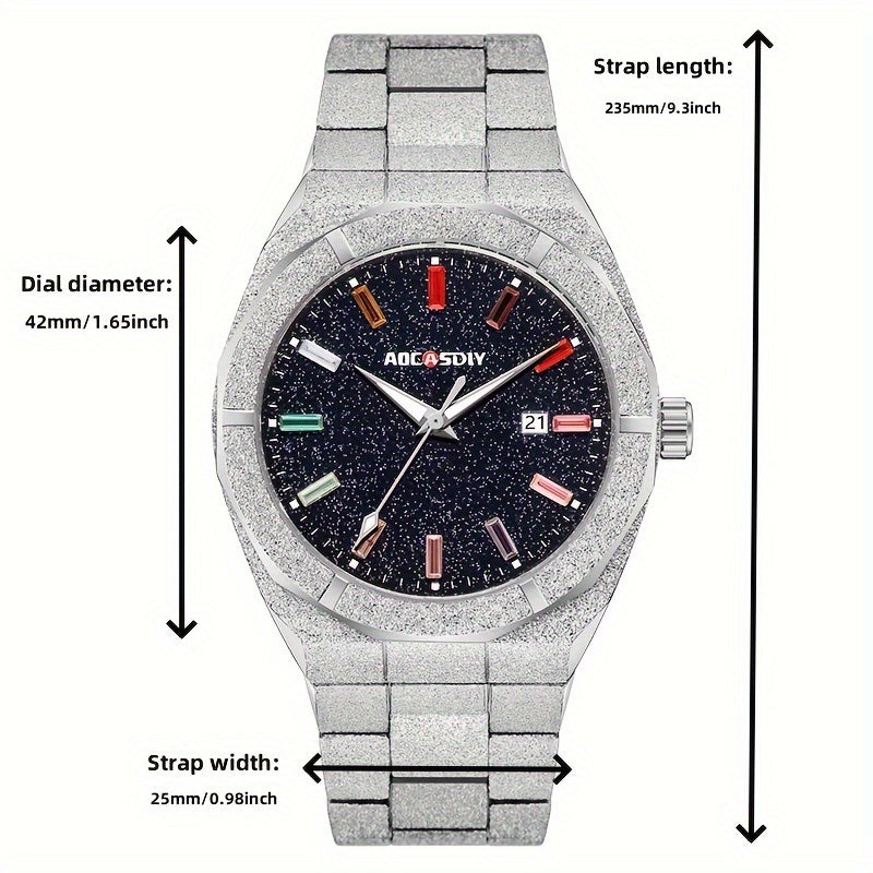 Mens Unique Calendar Watch with Night Light  Stylish Timepiece for Business - ZOOMNSTORE