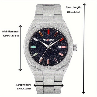 Mens Unique Calendar Watch with Night Light  Stylish Timepiece for Business - ZOOMNSTORE