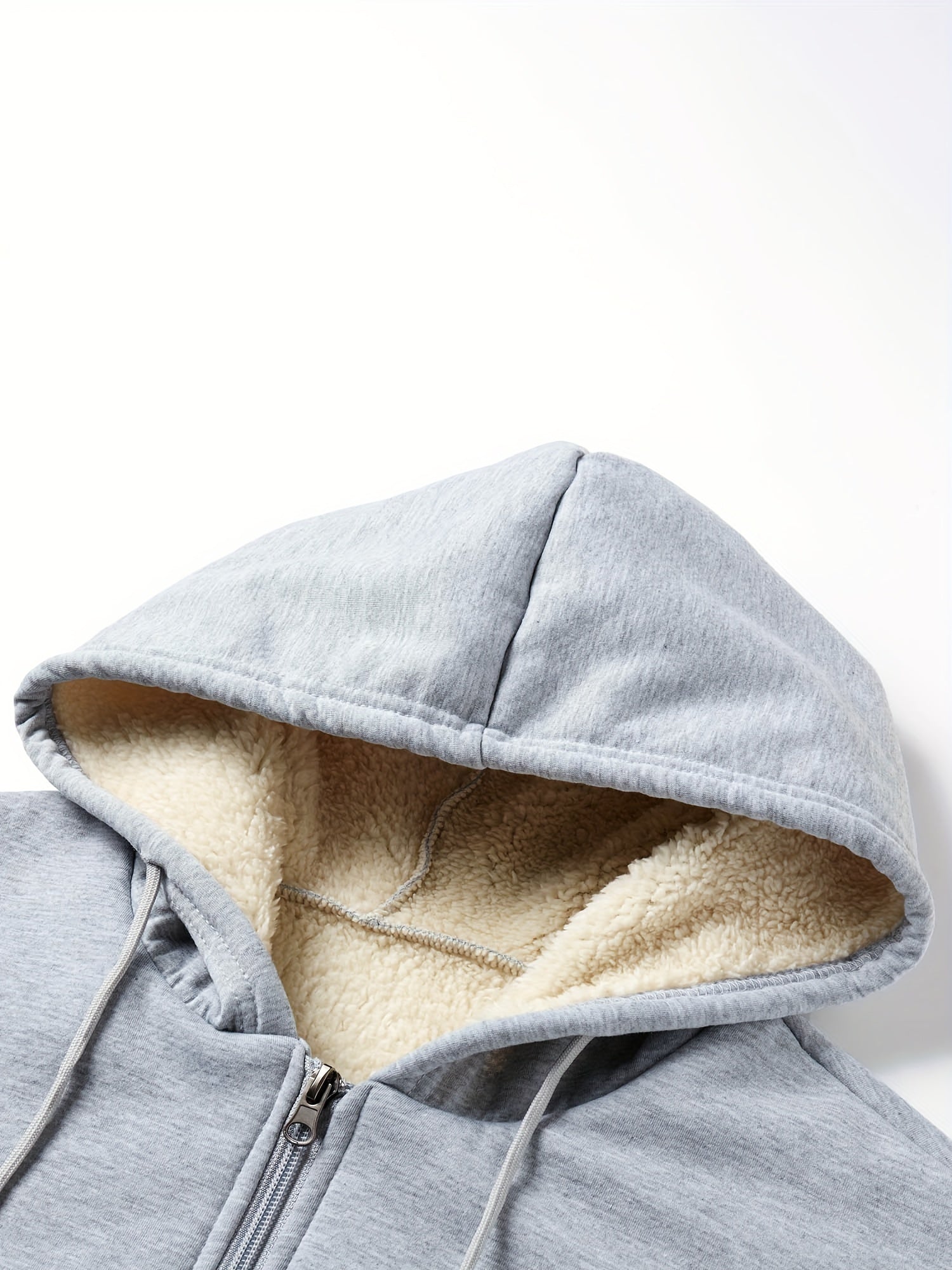 Mens Plush Zip-Up Hooded Sweatshirt - Warm Long Sleeve Jacket for Fall  Winter with Drawstring and Pockets - ZOOMNSTORE