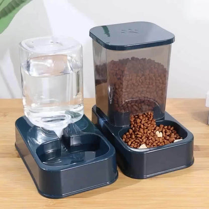 Durable Automatic Pet Feeder and Water Dispenser Set - 1set Plastic Cat Bowl and Dog Bowl - Self-Drinking and Feeding System for Cats - ZOOMNSTORE