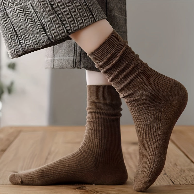 Mid Tube Womens Socks - Comfortable  Breathable 10 Pairs - ZOOMNSTORE