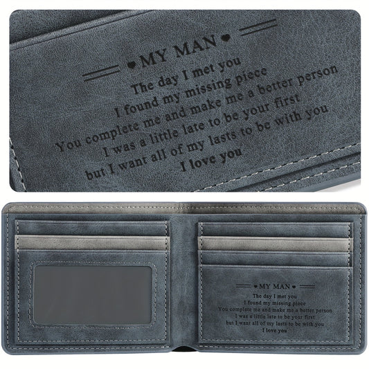 Faux Leather Bifold Wallet for Men - Gift-Ready for Fathers Day  Special Occasions - ZOOMNSTORE