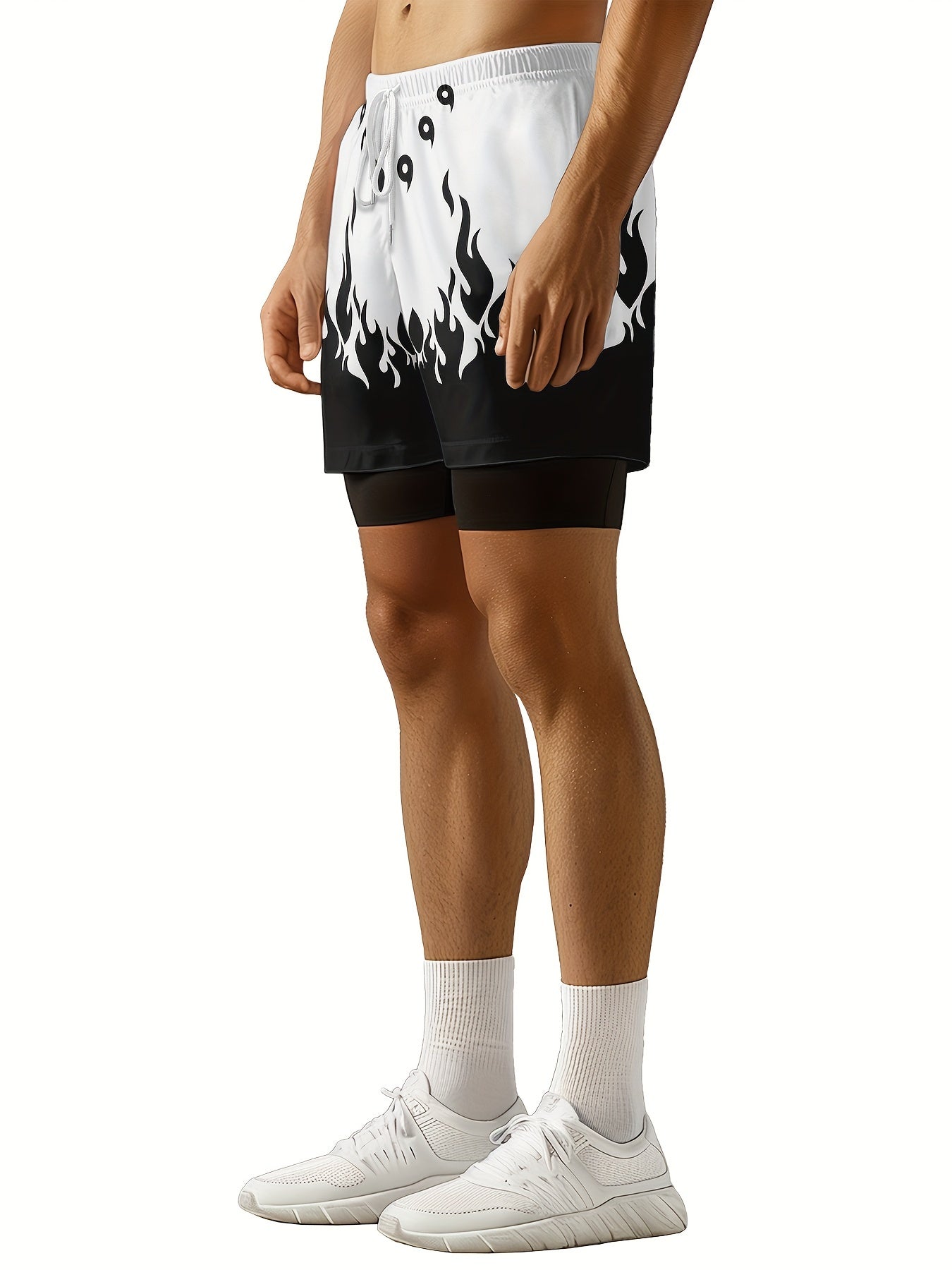 Mens 2-in-1 Quick Dry Shorts - Outdoor Sports  Swimming Pants - ZOOMNSTORE
