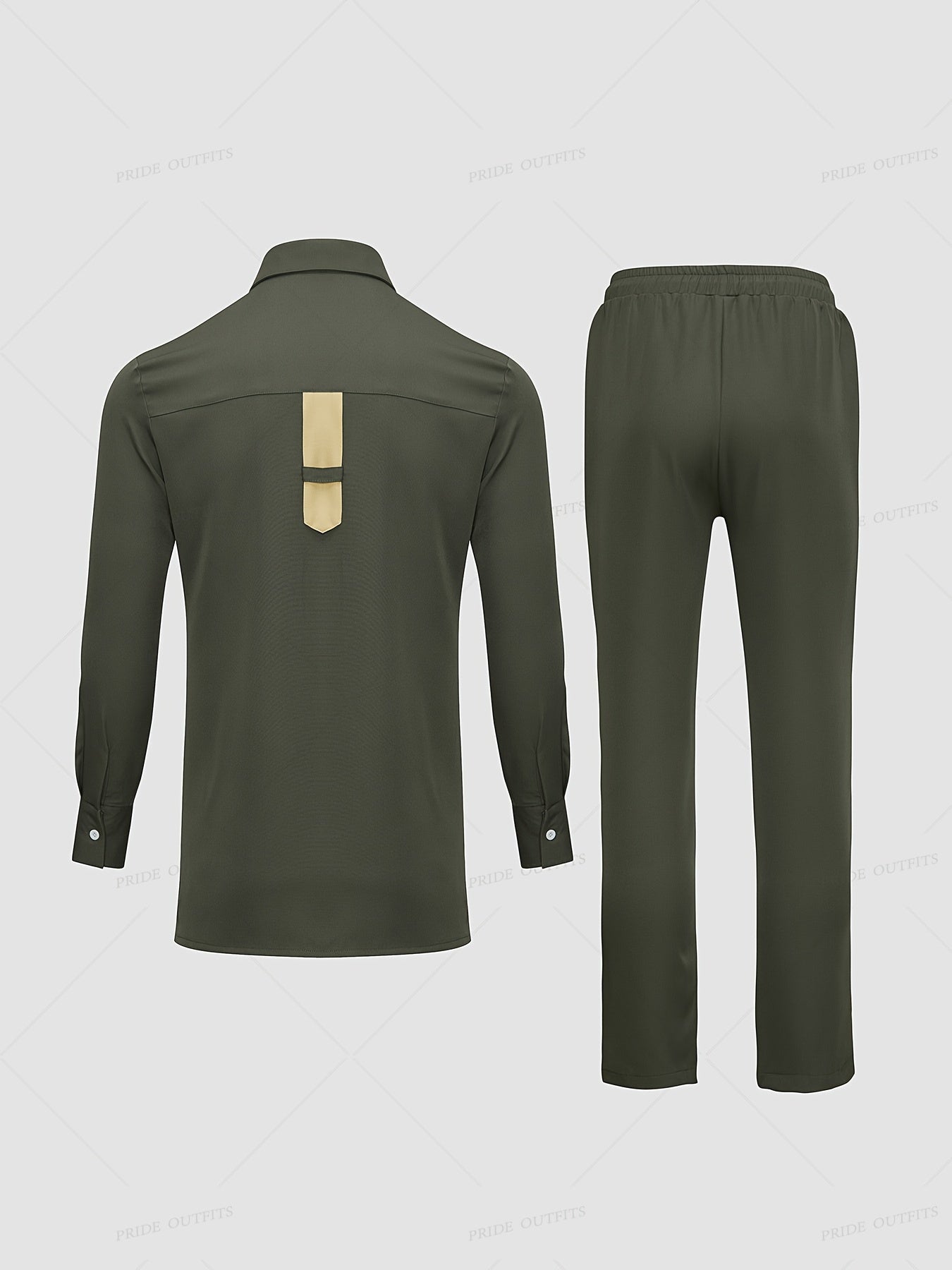 2-Piece African Dashiki Suit - Mens Casual Long-Sleeve Top  Elastic Pants Set - ZOOMNSTORE