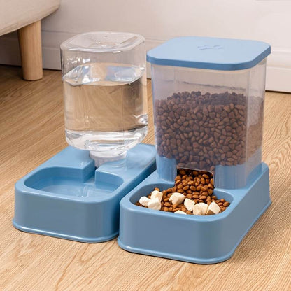 Durable Automatic Pet Feeder and Water Dispenser Set - 1set Plastic Cat Bowl and Dog Bowl - Self-Drinking and Feeding System for Cats - ZOOMNSTORE