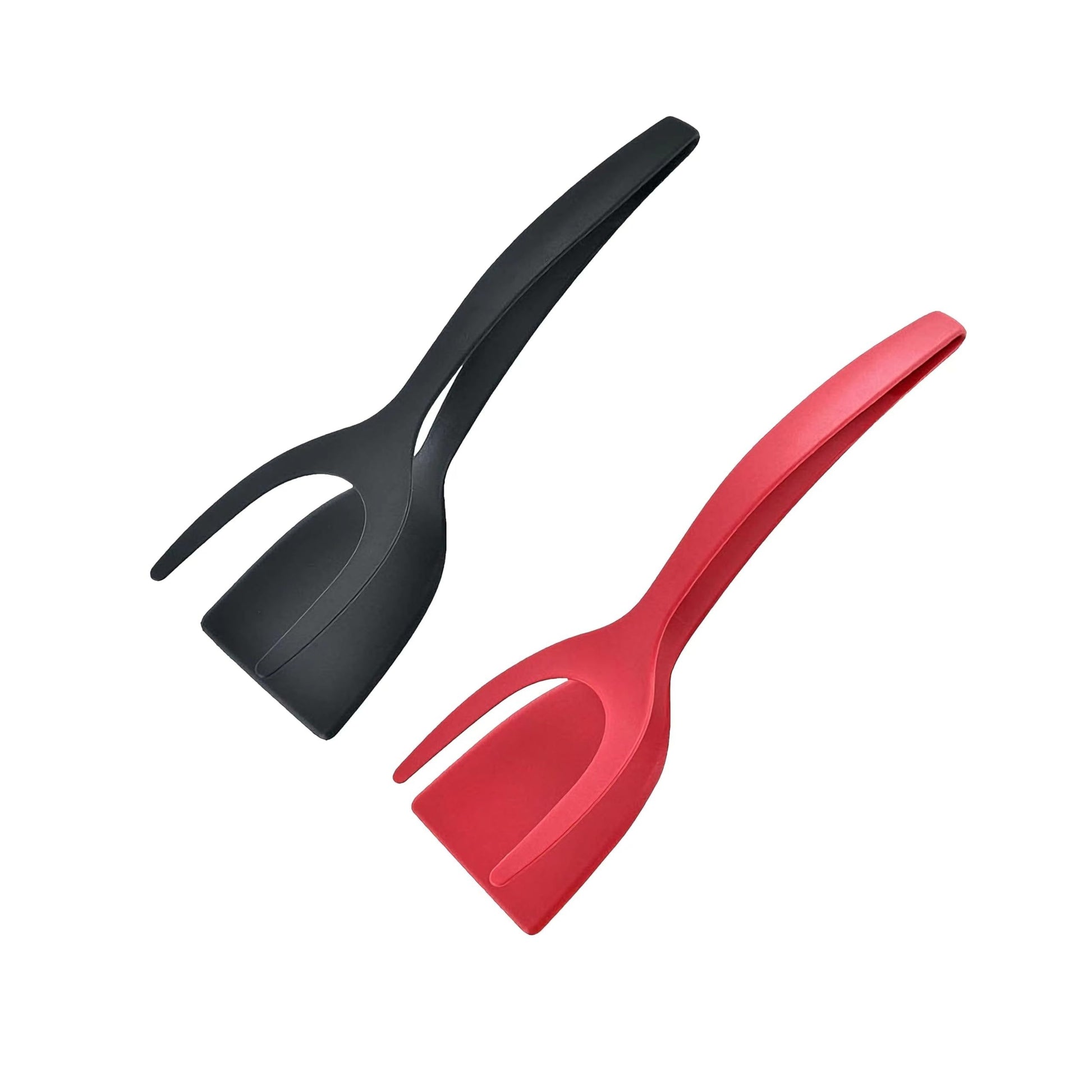 2pcs Egg Flipper Spatula Set - Non-Stick Tongs for Pancakes Omelettes Steak BBQ - ZOOMNSTORE