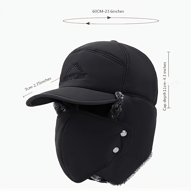 Faux Fur Bomber Hat Set - Cozy Ear Flap Cap for Men and Women - ZOOMNSTORE