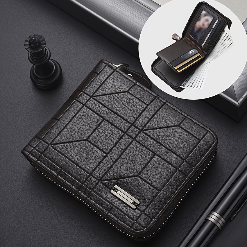 Large Capacity Mens Wallet - Short Design with Multiple Card Slots - ZOOMNSTORE