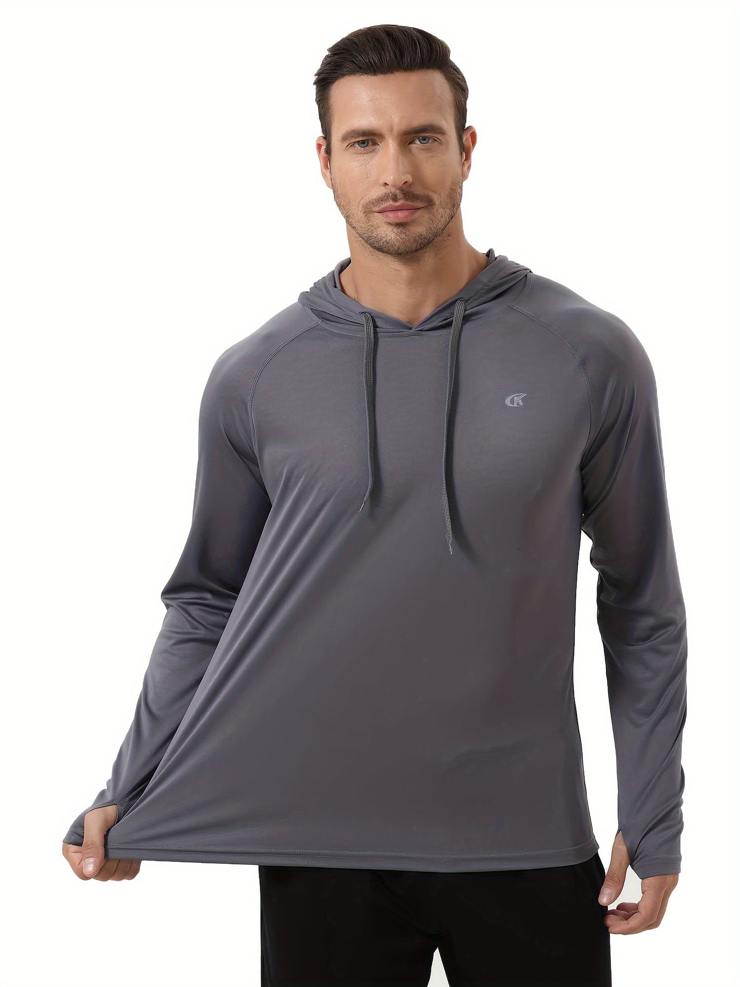 One Hooded Sweatshirt for Beach Jogging Summer Men's Sunscreen And Sweat Absorbent Hooded Sweatshirt, For Beach Jogging Training - ZOOMNSTORE