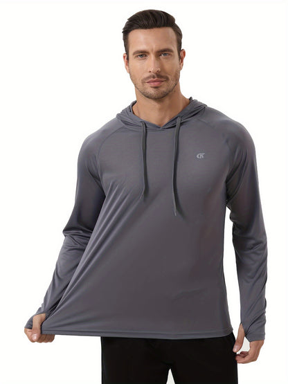 One Hooded Sweatshirt for Beach Jogging Summer Men's Sunscreen And Sweat Absorbent Hooded Sweatshirt, For Beach Jogging Training - ZOOMNSTORE