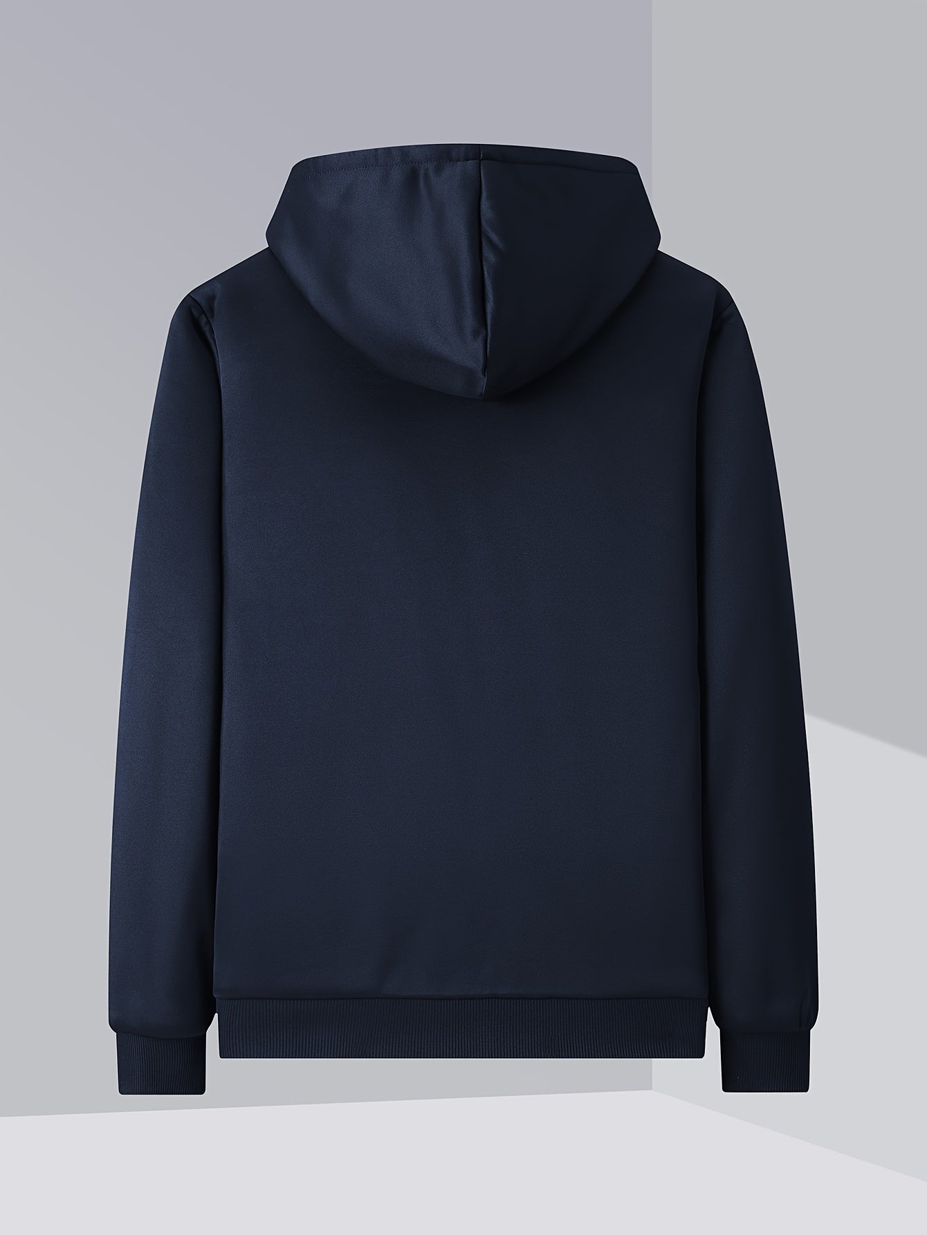 Mens Winter Fleece Hoodie - Hooded Zip-Up Jacket with Pockets Casual Outerwear - ZOOMNSTORE