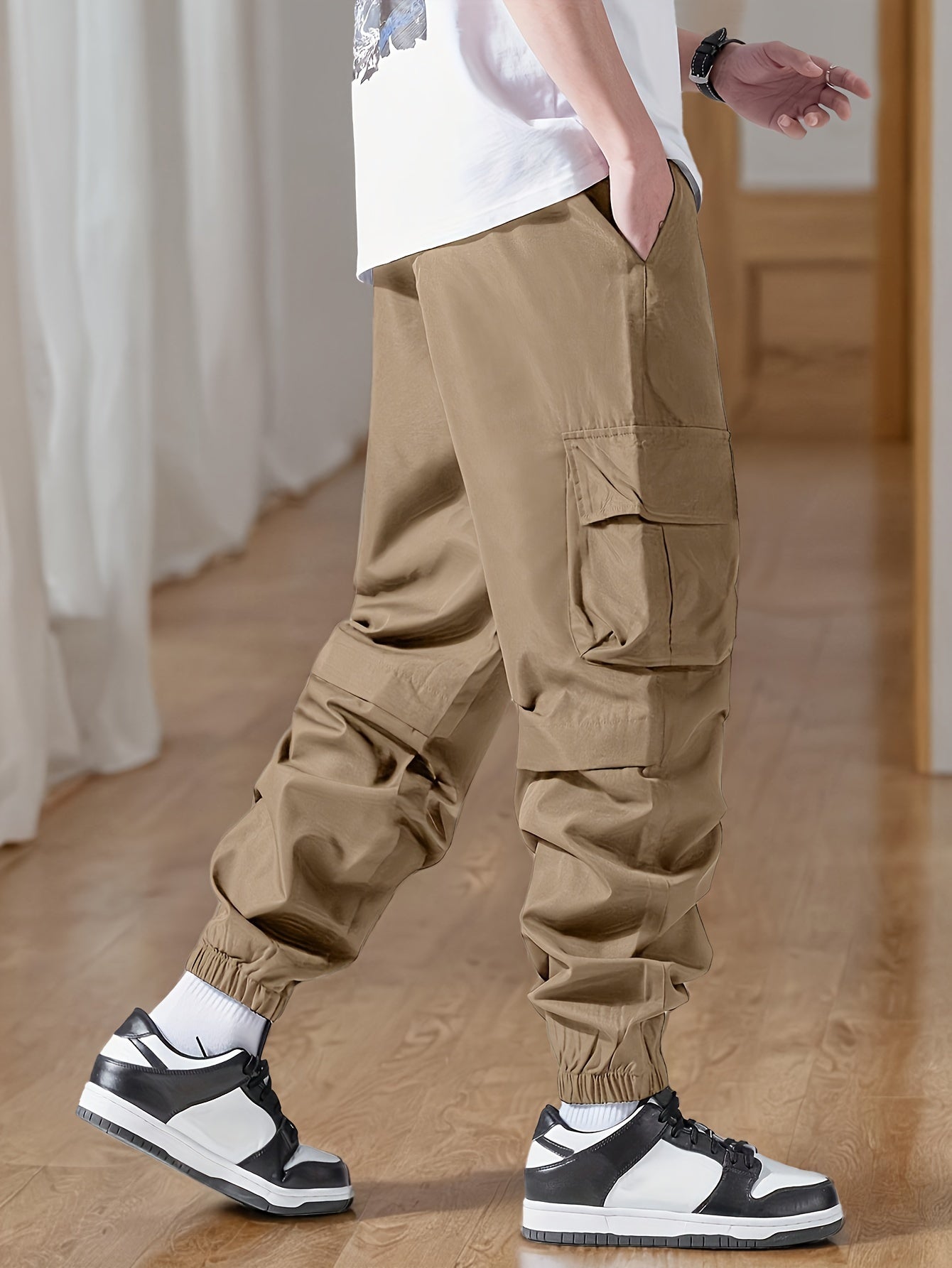 Boys Comfy Cargo Jogger Pants - Casual All-Season Pants with Pockets - ZOOMNSTORE