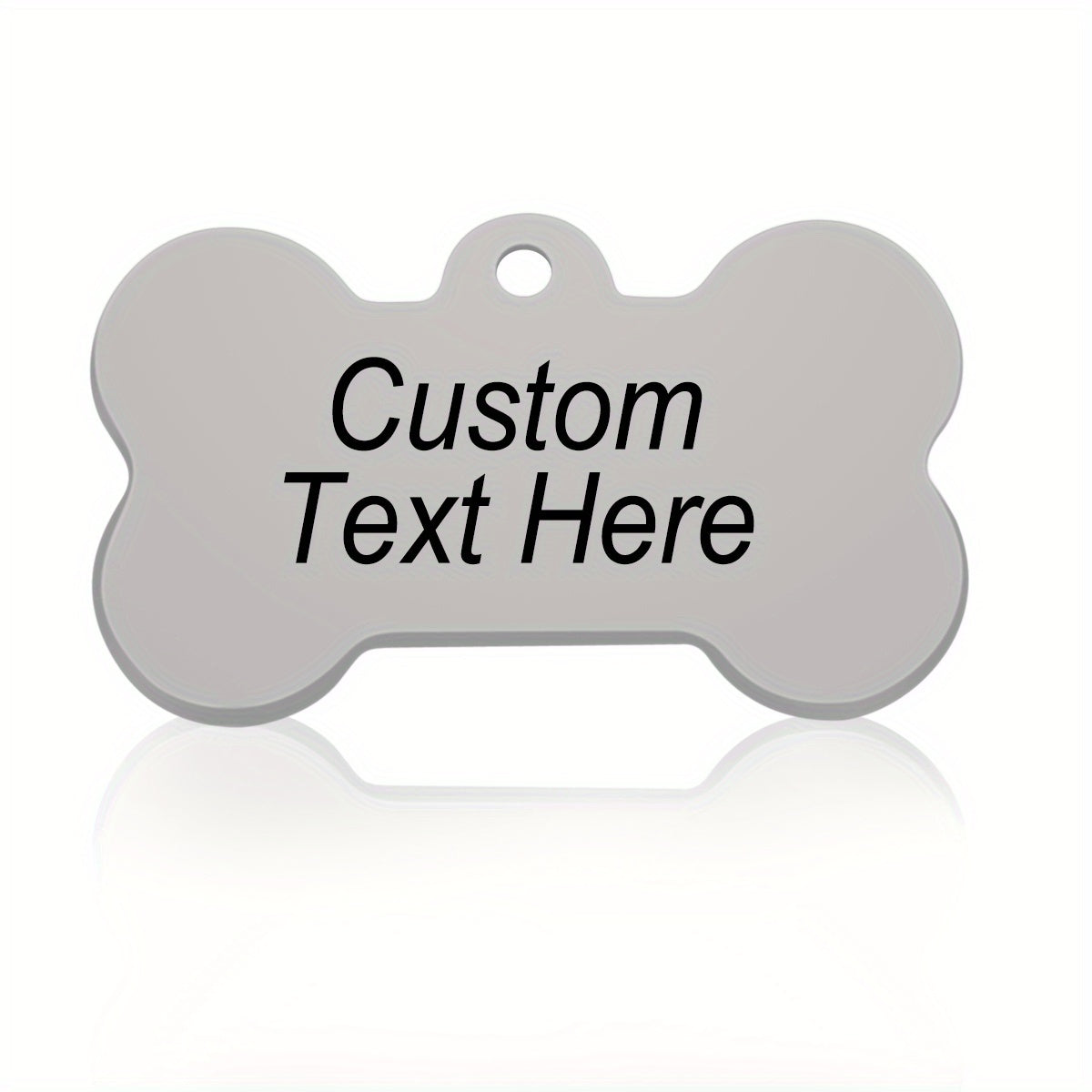 Personalized Laser Engraved Dog Bone ID Tag - Custom Pet Tag - ZOOMNSTORE