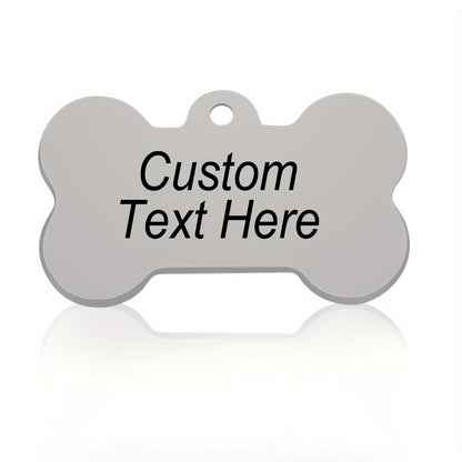 Personalized Laser Engraved Dog Bone ID Tag - Custom Pet Tag - ZOOMNSTORE