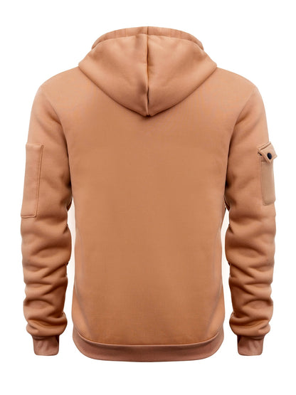 Mens Tactical Hoodie - Casual Outdoor Pullover with Zipper Pockets - ZOOMNSTORE
