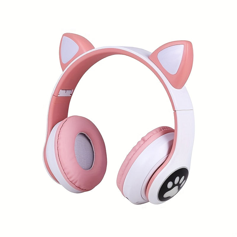 Wireless Gaming Earbuds with Cute Cat Ears - Fun Over-Ear Headphones for Kids Birthday Gift - ZOOMNSTORE