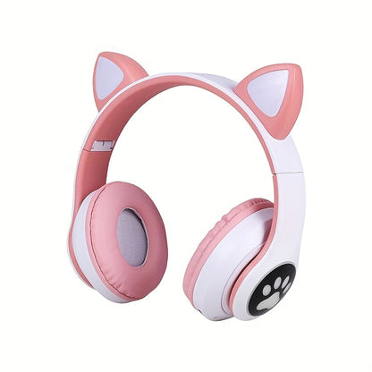 Wireless Gaming Earbuds with Cute Cat Ears - Fun Over-Ear Headphones for Kids Birthday Gift - ZOOMNSTORE