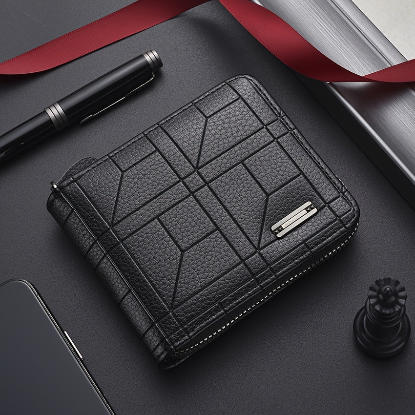 Large Capacity Mens Wallet - Short Design with Multiple Card Slots - ZOOMNSTORE