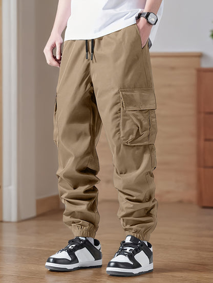 Boys Comfy Cargo Jogger Pants - Casual All-Season Pants with Pockets - ZOOMNSTORE