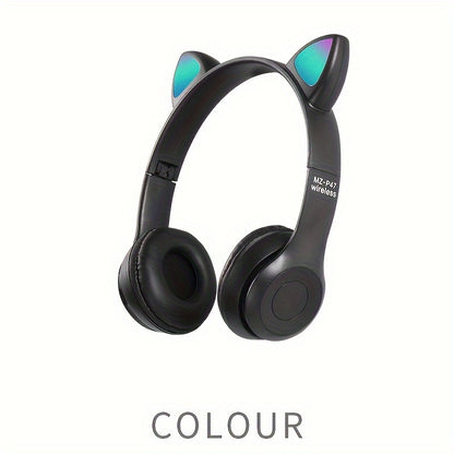 Wireless Gaming Earbuds with Cute Cat Ears - Fun Over-Ear Headphones for Kids Birthday Gift - ZOOMNSTORE
