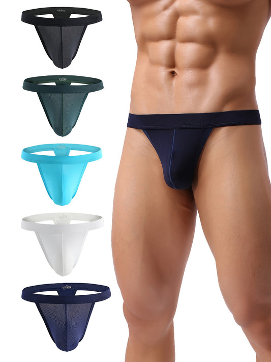 Mens Sexy Low Rise Briefs - 5pcs Comfy Stretchy Underwear - ZOOMNSTORE