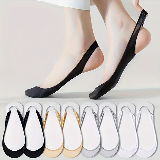5 Pairs Of Super Soft Womens No Show Socks - Ultra-Comfortable High Heel Cushioning, Anti-Slip, Breathable - Essential Footwear Accessories for Stylish Comfort Foot Cushions Metararsal Pads Shoes Inserts Socks with Sling - ZOOMNSTORE