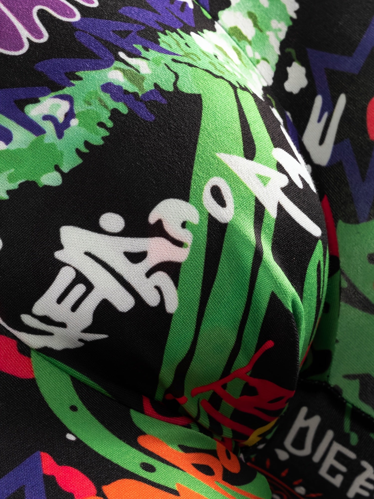 Mens Long Boxer Briefs - 10 Pack Breathable Stretch Fabric Trendy Graffiti Design - ZOOMNSTORE