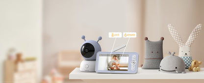 BOIFUN 2K 5'' Screen Control Wifi Video Baby Monitor Camera, ,Two-Way Talk, Motion&Crying Detection, Auto Tracking, Night Vision