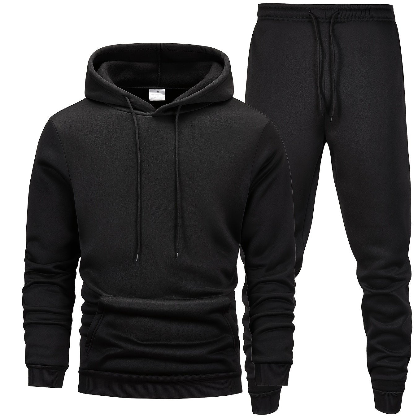 Mens Athletic Hoodie and Jogger Set - Casual Activewear with Pockets - ZOOMNSTORE