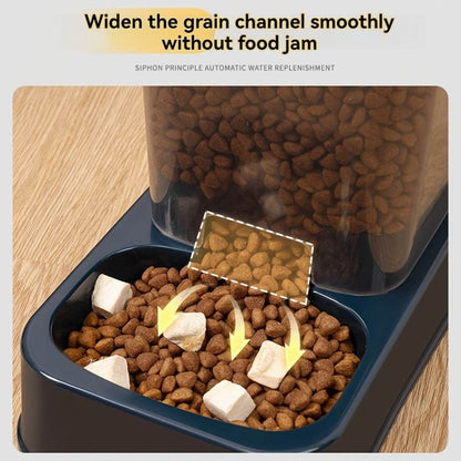 Durable Automatic Pet Feeder and Water Dispenser Set - 1set Plastic Cat Bowl and Dog Bowl - Self-Drinking and Feeding System for Cats - ZOOMNSTORE