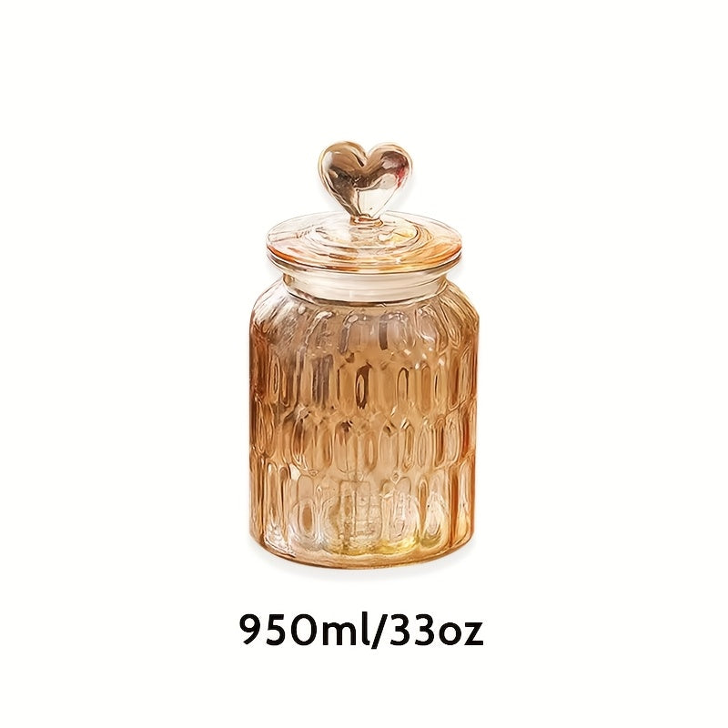 Airtight Glass Food Storage Jars - 3pcs Clear Kitchen Containers for Sugar Flour Coffee Spices - ZOOMNSTORE