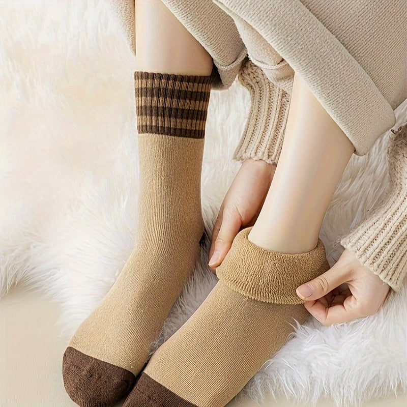 Trendy Cotton Socks - 10 Pairs in 10 Colors for Men  Women Mid Length Warm Home Sleep Socks - ZOOMNSTORE