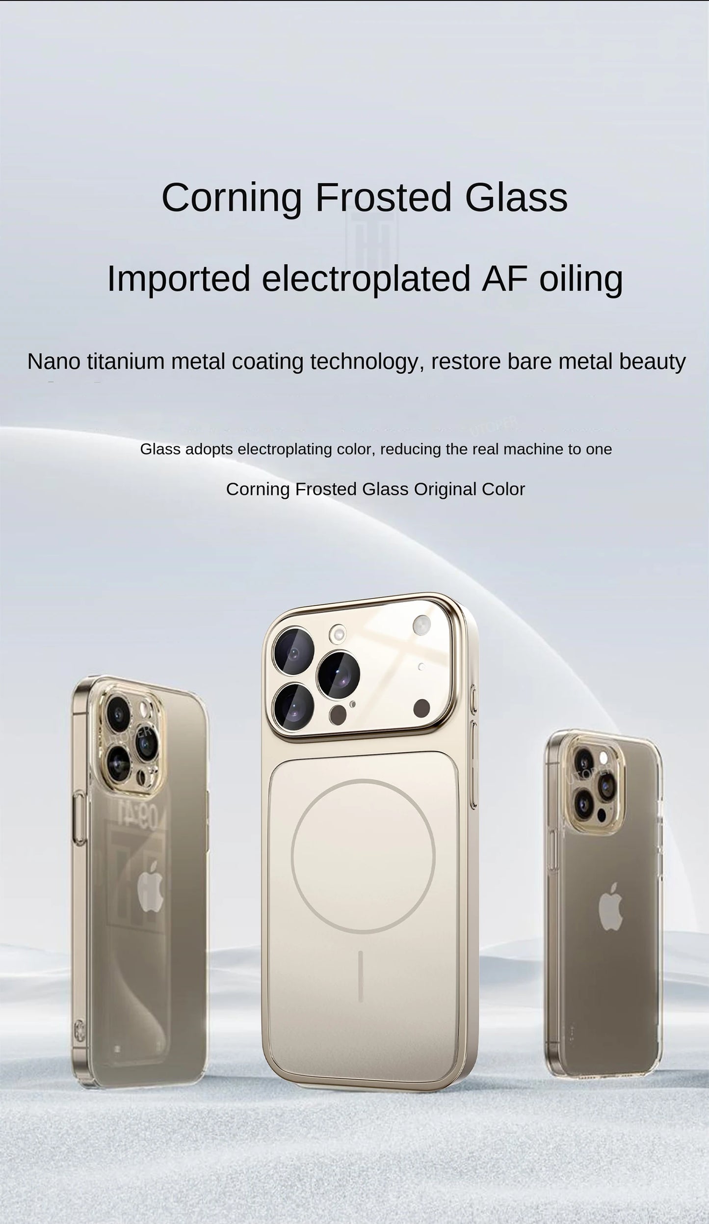 Luxury iPhone Case - Large Frame Glass Lens Protection for iPhone 14151617 Pro Max Magsafe Magnetic PC Hard Cover - ZOOMNSTORE