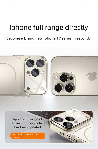 Luxury iPhone Case - Large Frame Glass Lens Protection for iPhone 14151617 Pro Max Magsafe Magnetic PC Hard Cover - ZOOMNSTORE