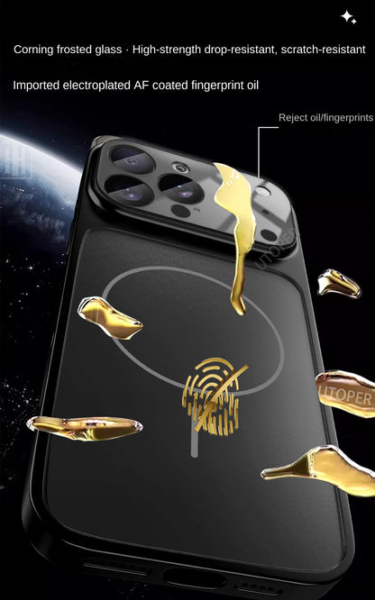 Luxury iPhone Case - Large Frame Glass Lens Protection for iPhone 14151617 Pro Max Magsafe Magnetic PC Hard Cover - ZOOMNSTORE