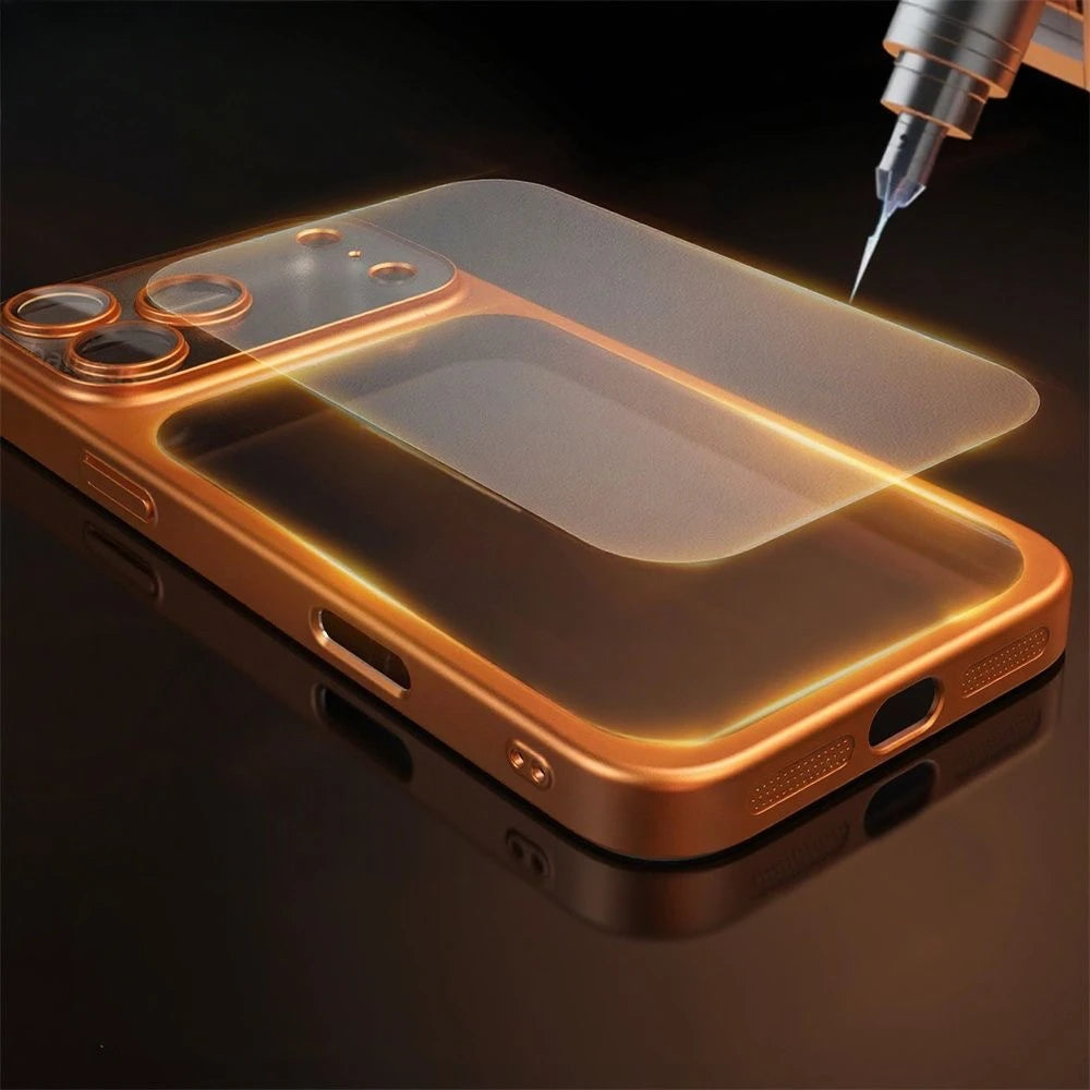 Matte Clear Electroplate iPhone 17 Pro Max Case - Shockproof Hard PC Cover - ZOOMNSTORE