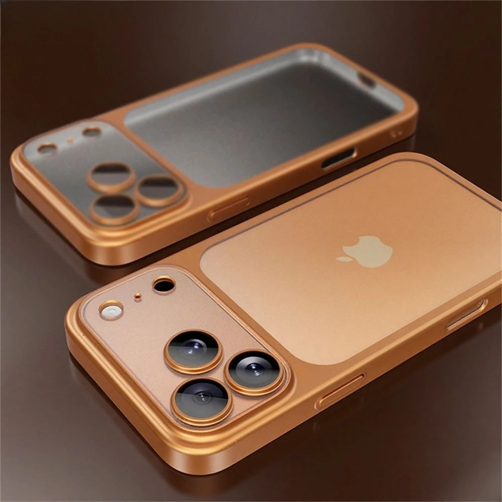 Matte Clear Electroplate iPhone 17 Pro Max Case - Shockproof Hard PC Cover - ZOOMNSTORE