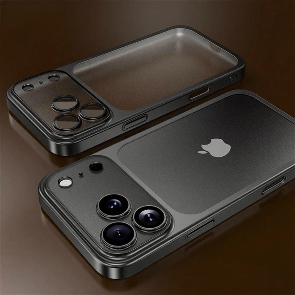 Matte Clear Electroplate iPhone 17 Pro Max Case - Shockproof Hard PC Cover - ZOOMNSTORE