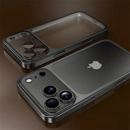 Matte Clear Electroplate iPhone 17 Pro Max Case - Shockproof Hard PC Cover - ZOOMNSTORE