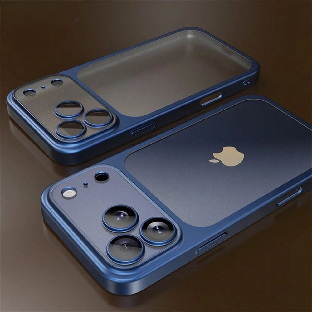 Matte Clear Electroplate iPhone 17 Pro Max Case - Shockproof Hard PC Cover - ZOOMNSTORE
